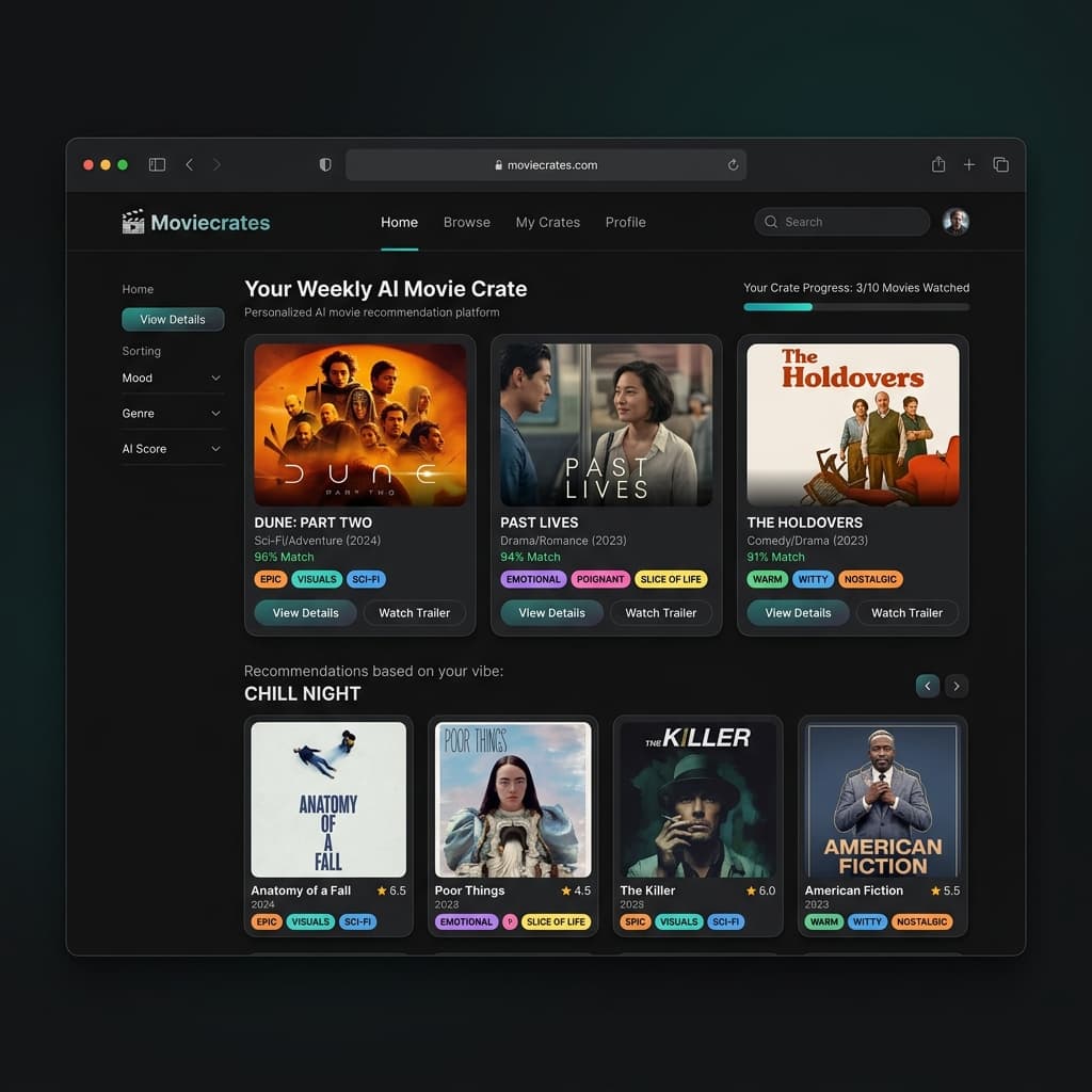 Moviecrates — AI Movie Recommender